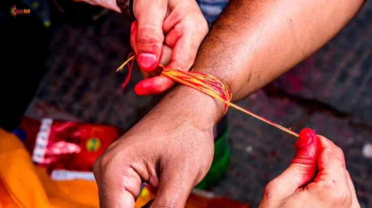Kalava wearing guide showing when to wear Kalava and which color to choose according to Hindu traditions