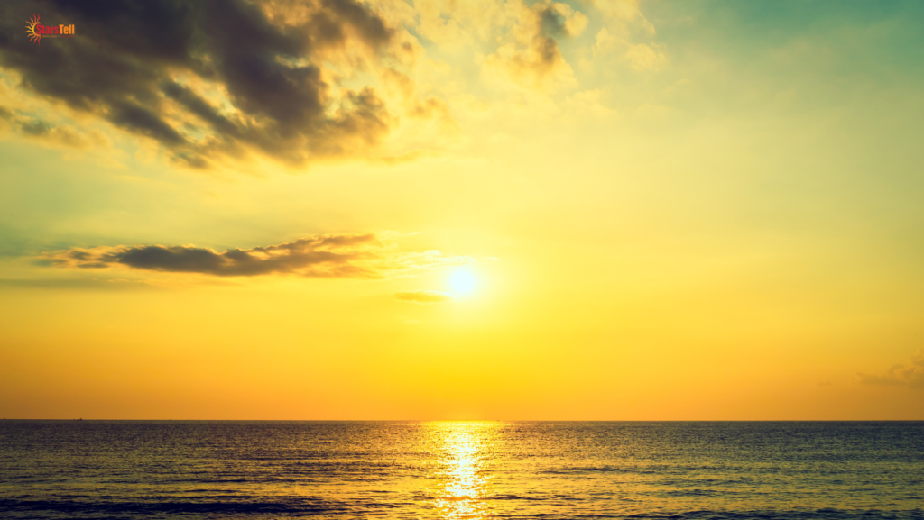 Surya Puja worship of the Sun God at sunrise