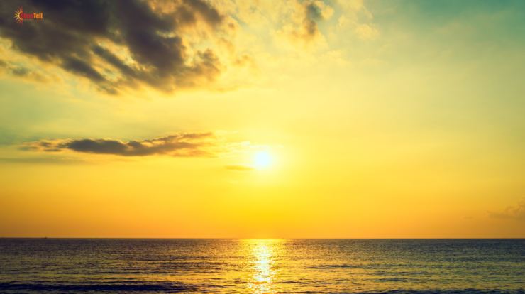 Surya Puja worship of the Sun God at sunrise