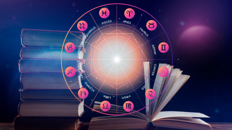 12 signs and cosmic background representing Monthly Predictions April 2026
