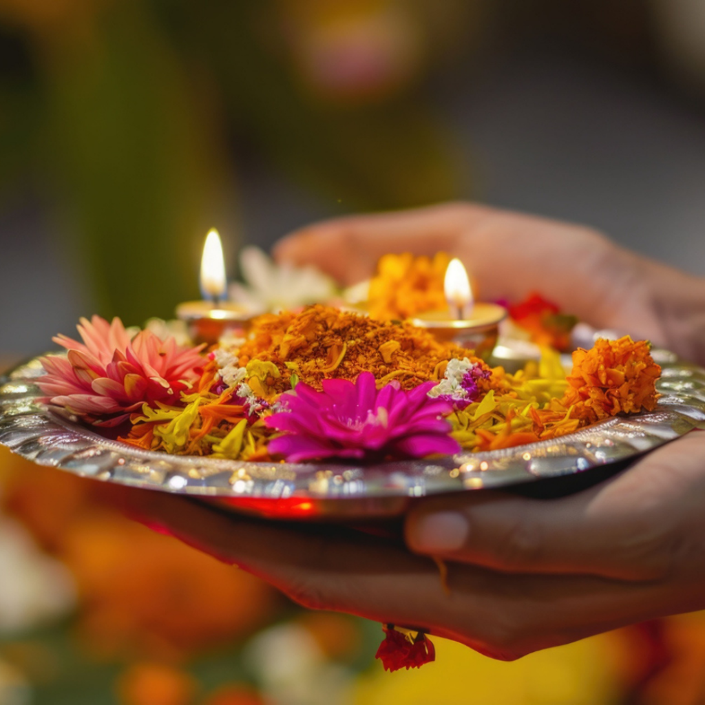 Yogini Ekadashi 2026 with a traditional puja setup, sacred lamp, flowers, and offerings during the Ekadashi vrat.