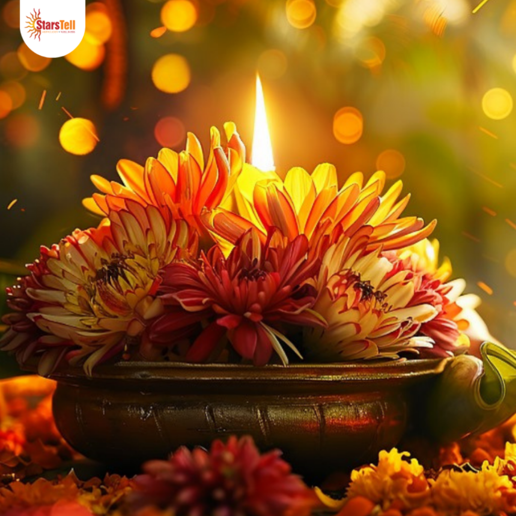 Navagraha Shanti Puja featuring the nine planetary deities, sacred rituals, and spiritual elements symbolizing peace and harmony.