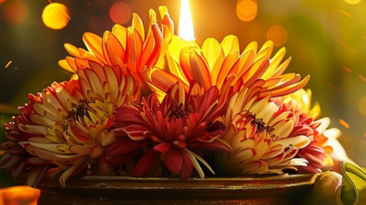 Navagraha Shanti Puja featuring the nine planetary deities, sacred rituals, and spiritual elements symbolizing peace and harmony.