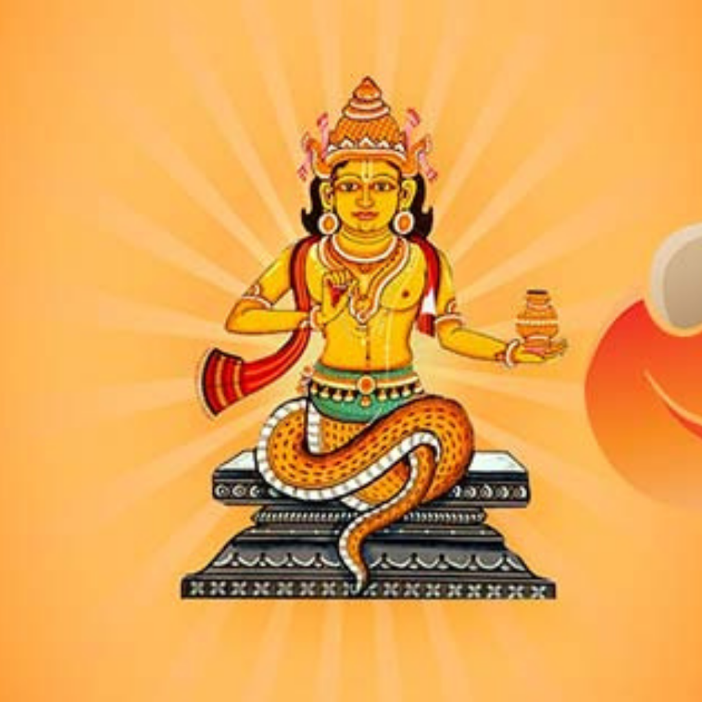 Rahu in the 7th House in a Vedic astrology birth chart, symbolizing its influence on marriage, relationships, partnerships, and married life.